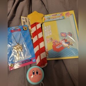 Misc Kirby items - keychain, pencil case, stationary, yoyo